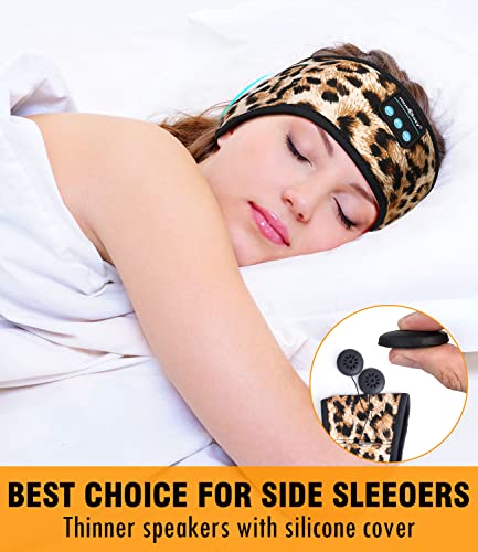 MUSICOZY Sleep Headphones Wireless Bluetooth 5.2 Sports Headband Headphones with HD Stereo Speakers Unique Gifts Cool Gadgets Perfect for Sleeping, Workout, Jogging, Yoga, Insomnia, Air Travel