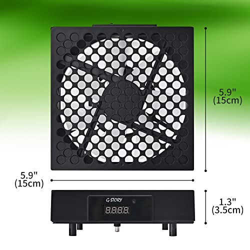 G-STORY Cooling Fan for Xbox Series X with Automatic Fan Speed Adjustable by Temperature, LED Display, High Performance Cooling, Low Noise, 3 Speed 1500/1750/2000RPM (140MM) with RGB LED