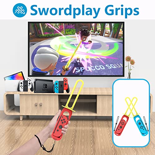 KUNSLUCK Switch Sports Accessories Bundle for Nintendo Switch Sports, 10 in 1 Nintendo Switch Sports Accessories Compatible with Switch/Switch OLED