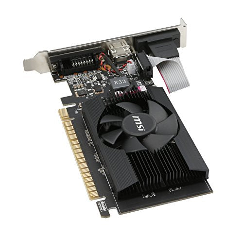 MSI Gaming GeForce GT 710 2GB GDRR3 64-bit HDCP Support DirectX 12 OpenGL 4.5 Single Fan Low Profile Graphics Card (GT 710 2GD3 LP)