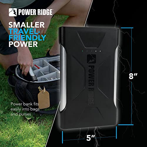 POWER RIDGE X-100 Power Bank: Portable 26,270mAH Lithium-Ion Battery Pack with LED Indicator Lights for Charging Phones, Laptops, or Other Electronics While Camping, Traveling, Road Trips, Tailgating