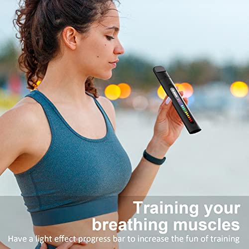 Breathing Training Device, Respiratory Muscle Training for Better Breathe, Guided Smart Breathing Exercise Assistant for Athletes and Sportspersons.