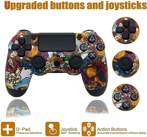 Wireless Controller，Wireless Gaming Controller, Replacement for P-4 Controller，Dual-Vibration Joystick Gamepad Computer Game Controller for PC Windows，Enhanced Remote Joystick/Audio/Touch pad