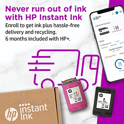 HP OfficeJet Pro 9015e Wireless Color All-in-One Printer with bonus 6 months Instant ink with HP+ (1G5L3A)