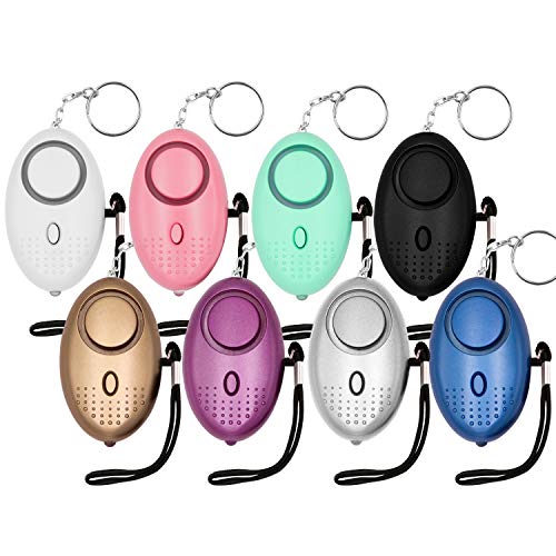 KOSIN Safe Sound Personal Alarm, 8 Pack 140DB Personal Security Alarm Keychain with LED Lights, Emergency Safety Alarm for Women, Men, Children, Elderly