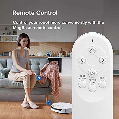 roborock E5 Mop Robot Vacuum Cleaner, 2500Pa Strong Suction, Wi-Fi Connected, APP Control, Compatible with Alexa, Ideal for Pet Hair, Carpets, Hard Floors (White)