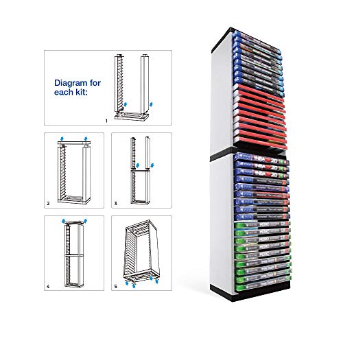 Storage Tower for PS5 Games, Storage Stand for PS5 PS4 Xbox One Games (for 36 Game Boxes)