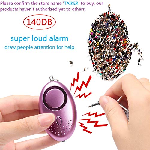 Personal Alarm for Women, 10 Pack 140DB Emergency Self-Defense Security Alarm Keychain with LED Light for Women Kids and Elders (Multi-Colors) (Multi-Colors)