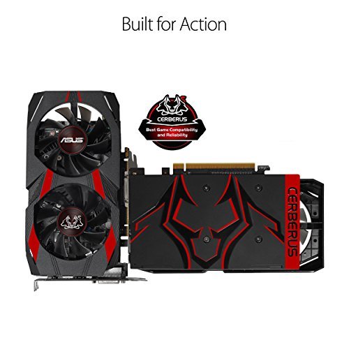 ASUS Cerberus GeForce® GTX 1050 Ti 4GB OC Edition GDDR5 Gaming Graphics Card (Cerberus-GTX1050Ti-O4G)