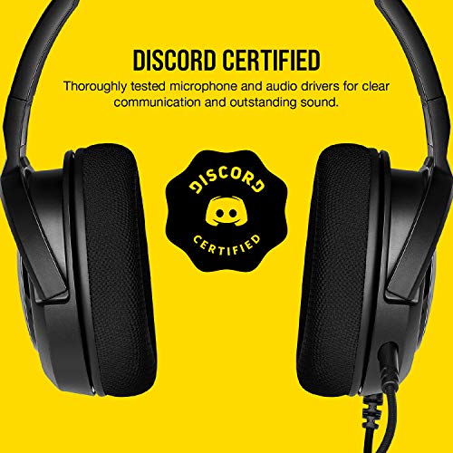 Corsair HS35 - Stereo Gaming Headset - Memory Foam Earcups - Works with PC, Mac, Xbox Series X, Xbox Series S, Xbox One, PS5, PS4, Nintendo Switch, iOS and Android - Carbon (CA-9011195-NA)