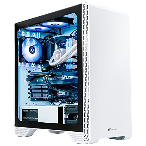 Thermaltake Glacier 360 Liquid-Cooled PC (AMD Ryzen 5 5600X, RTX 3060, 16GB RGB 3600Mhz DDR4 ToughRAM RGB Memory, 1TB NVMe M.2, WiFi, Win 10 Home) Gaming Desktop Computer S3WT-B550-G36-LCS