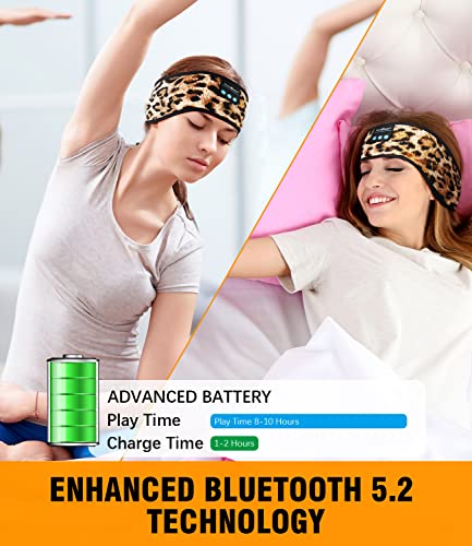 MUSICOZY Sleep Headphones Wireless Bluetooth 5.2 Sports Headband Headphones with HD Stereo Speakers Unique Gifts Cool Gadgets Perfect for Sleeping, Workout, Jogging, Yoga, Insomnia, Air Travel