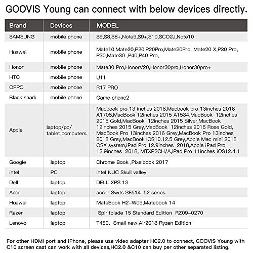 GOOVIS Young Meta -Universe None VR HMD Monitor, with HD M-OLED Display, Eye Protection Head-Mounted Diasplay Compatible with Laptop PC Xbox One Drone PS4 Nintendo Set-top Box Smartphone (Black).