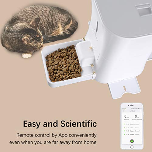 SKYMEE WiFi Pet Feeder Automatic Food Dispenser for Cats & Dogs, Wi-Fi Enabled App for iPhone and Android…