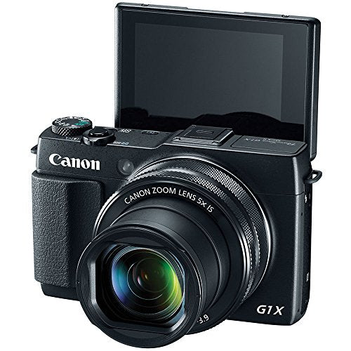 Canon PowerShot G1 X Mark II Digital Camera (9167B001), 64GB Memory Card, NB13L Battery, Charger, Card Reader, Corel Photo Software, HDMI Cable, Case, Flex Tripod, Hand Strap + More