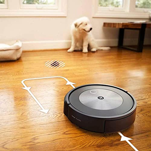 iRobot Roomba j7+ (7550) Self-Emptying Robot Vacuum with Free Echo Dot (3rd Gen) – Identifies and avoids Obstacles Like pet Waste & Cords, Empties Itself for 60 Days, Smart Mapping