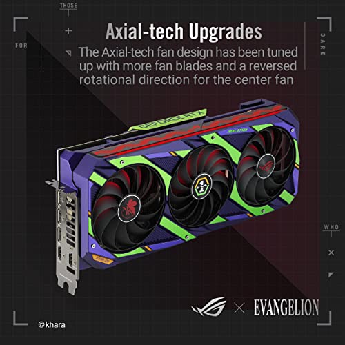 ASUS ROG Strix NVIDIA GeForce RTX 3080 EVA Edition Gaming Graphics Card (PCIe 4.0, 12GB GDDR6X, HDMI 2.1, DisplayPort 1.4a, Axial-tech Fan Design, 2.9-Slot, Super Alloy Power II, GPU Tweak)