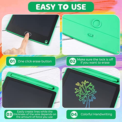 32 Pieces LCD Writing Tablet Doodle Board Electronic Toy 8.5 Inch Colorful Doodle Board LCD Erasable Drawing Pad Reusable Writing Pad Toys for Girls Boys 8-10 3-10