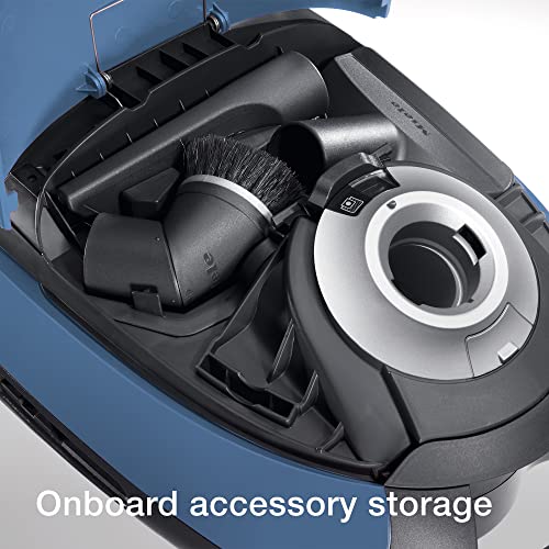 Miele Complete C2 Hardfloor Bagged Canister Vacuum Cleaner for Hard Floors and Low-Pile Carpet, Tech Blue