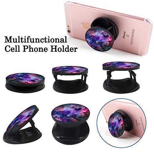 Ufbara Phone Finger Expanding Stand Holder Kickstand Hand Grip Widely Compatible with Almost All Phones Cases (Galaxy Pattern)