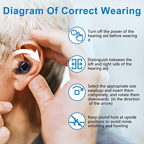 TooPower Hearing Aids for Seniors Rechargeable with Noise Cancelling,Intelligent Noise Reduction,Switchable 3 Modes and 5 Volumes,Large Capacity Magnetic Charging Box,Hearing Aids for Adults