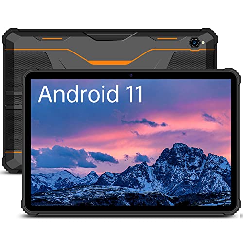 OUKITEL RT1 Android 11 Tablet,10.1 Inch Rugged Tablet with 10000mAh Large Battery, Octa-Core 4GB RAM 64GB ROM, Dual 4G SIM+5G WiFi,1920x1200 FHD+ Tablet, 16+16MP Camera,Sim Free Tablets, GPS/OTG/BT5.0