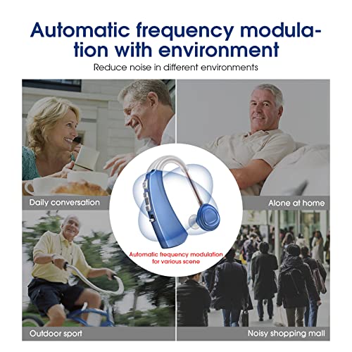 Earoto Hearing Aids of Noise Cancelling for Adults,Rechargeable Sound Amplifier with Four Modes,One Hour Fast Charge,Clear Voice