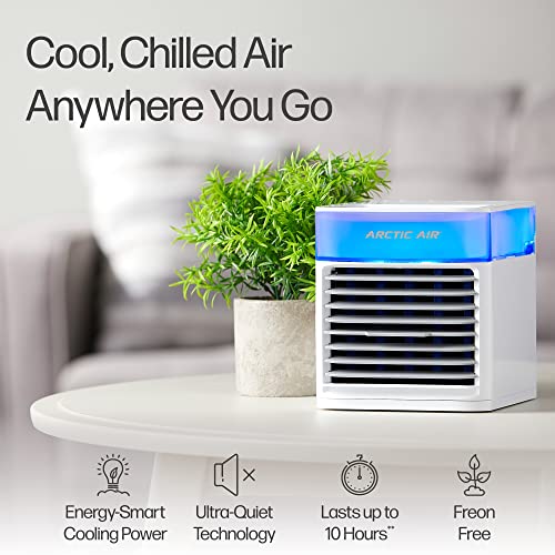 Arctic Air Pure Chill 2.0 Evaporative Air Cooler by Ontel - Powerful, Quiet, Lightweight and Portable Space Cooler with Hydro-Chill Technology For Bedroom, Office, Living Room & More