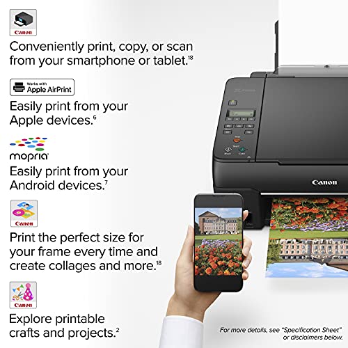 Canon PIXMA G620 Wireless MegaTank Photo All-in-One Printer [Print, Copy, Scan], Black