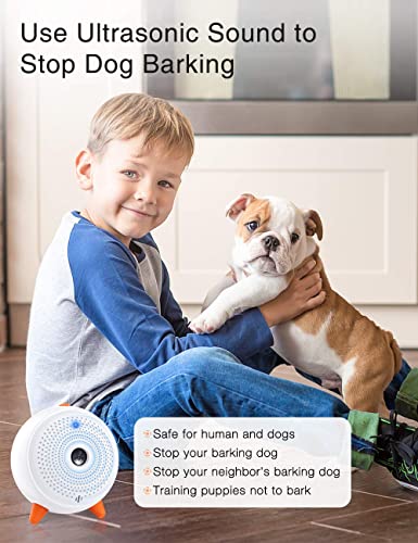 Kaiertcat Anti Barking Device, Dog Barking Control Devices Utrasonic Dog Barking Deterrent 15M Range for Indoor & Outdoor White
