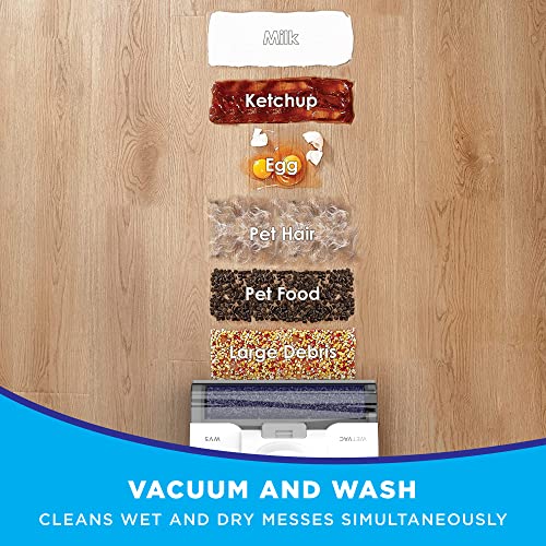 iHome WetVac WV5, Cordless Wet Dry Vacuum Cleaner and Mop, Self Cleaning Brush Roll, Dual Tank System, Multi Surface Hard Floor Cleaner, 45 Minute Runtime