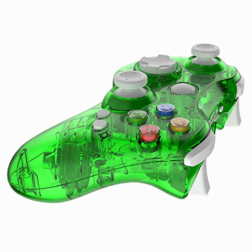 Wireless Controller Compatible with 360 Double Motor Vibration Wireless Gamepad Gaming Joypad, Green - PAWHITS