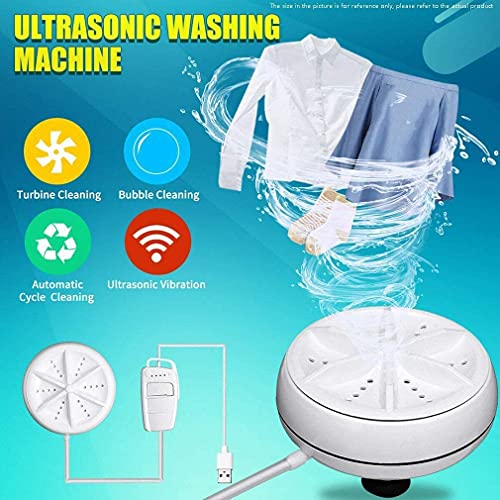 HomeSweety Mini Washing Machine Portable Turbine Washer,Portable Washing Machine with USB and Speed Control for Travel Business Trip or College Rooms (Speed Control Model), HomeSweety, White, 1pack