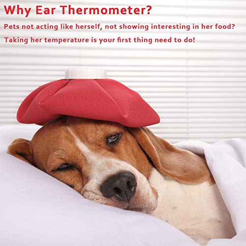 MEETI Cat and Dog Ear Temperature Monitor, Pet Only Thermometer, Dogs or Cats Ear Temperature Monitor with Warranty, Dog and Cat Ear Care Supply, Take Pet Temperature Tool.