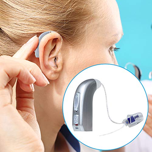 Banglijian Hearing Aid Rechargeable with Digital Noise Cancelling and Feedback Cancellation, Powerful Hearing Aid for Adults and Seniors (Left Ear)