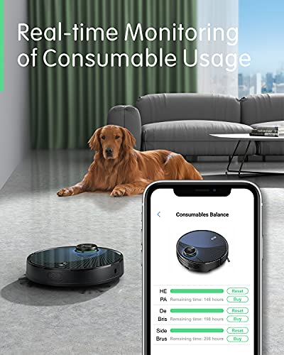 ZOOZEE Z70 Robot Vacuum and Mop, Compatible with 5 GHz WiFi, Precise Lidar Navigation Robotic Vacuum with 3500 Pa Power Suction, Multi-Floor Mapping, 5200 MAh LG Battery, Work with Alexa