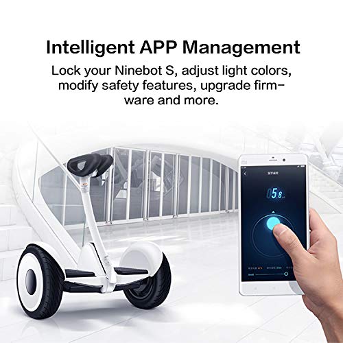 Segway Ninebot S Smart Self-Balancing Electric Scooter with LED light, Portable and Powerful, White