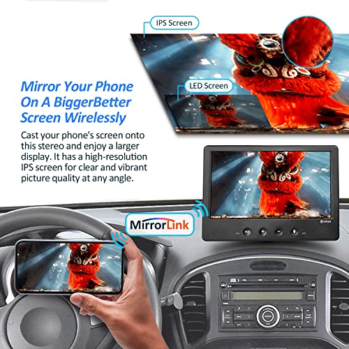 Car Stereo with Bluetooth - Corehan 7" IPS Touch Screen on Dash Multimedia Player with Backup Camera Compatible with Wireless Apple CarPlay & Android Auto Bluetooth Mirror Link Voice Control