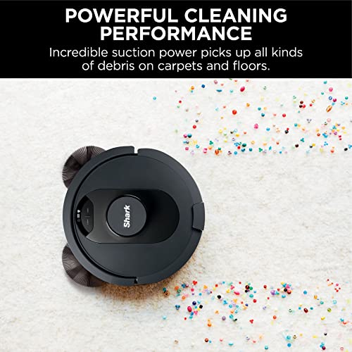 Shark AV2501S AI Robot Vacuum with HEPA Self-Empty Base, Bagless, 30-Day Capacity, LIDAR Navigation, Perfect for Pet Hair, Compatible with Alexa, Wi-Fi Connected, Black