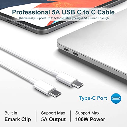 Mac Book Pro Charger - 100W USB C Charger Power Adapter Compatible with MacBook Pro 16, 15, 14, 13 Inch, MacBook Air 13 Inch, iPad Pro 2021/2020/2019/2018, Included 7.2ft USB C to C Cable