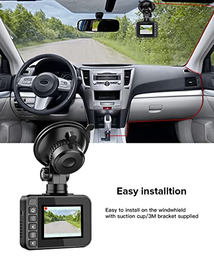 4K Dash Cam Front and Rear, Dual Dash Cam Built-in WiFi GPS Front 4K/2.5K Rear 1080P Dash Camera Car Dashboard Camera Recorder, Sony Sensor, Supercapacitor , Included 32GB Card, Support 256GB Max