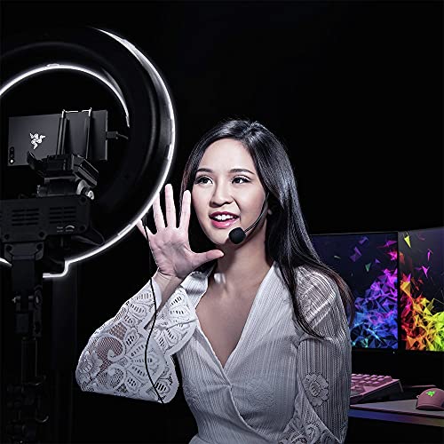 Razer Kiyo 1080p 30 FPS/720 p 60 FPS Streaming Webcam with Adjustable Brightness Ring Light, Built-in Microphone and Advanced Autofocus