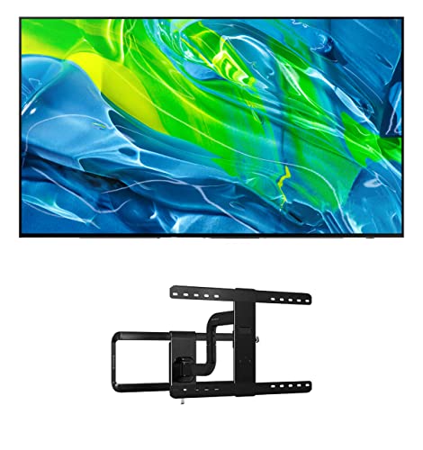 Samsung QN65S95BAFXZA 65" Quantum OLED HDR UHD 4K Smart TV with a Sanus VLF525-B1 Full-Motion Premium Series Mount for 50"-82" Flat Screen TV's (2022)