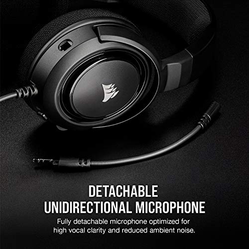 Corsair HS35 - Stereo Gaming Headset - Memory Foam Earcups - Works with PC, Mac, Xbox Series X, Xbox Series S, Xbox One, PS5, PS4, Nintendo Switch, iOS and Android - Carbon (CA-9011195-NA)