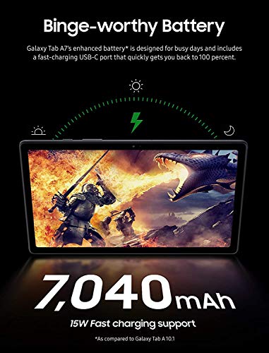 2020 Samsung Galaxy Tab A7 10.4” Inch 32 GB Wi-Fi Android 10 Touchscreen International Tablet (Gray) Bundle – Slim Trifold Hard Shell Case and 32GB Micro SD Card