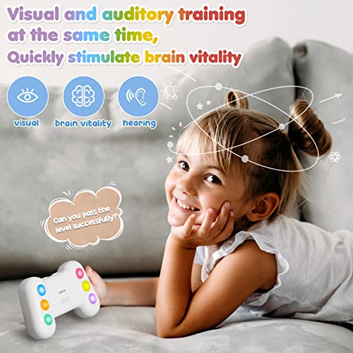 Electronic Memory Game, Brain & Memory Training Handheld Game with 4 Modes for Kids Ages 3+ Boys and Girls, Simon Game Music Toys with Light and Sound, Fun Interactive Gift Toy for Adults and Children