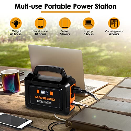 100W Portable Power Station Solar Generators 45000mAh Camping Battery Power Supply with 110V AC Outlet, 2 DC Ports, 4 USB Ports, LED Flashlights for CPAP Outdoors Camping Travel Hunting Blackout