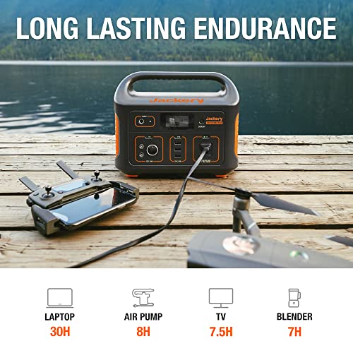 Jackery Portable Power Station Explorer 500, 518Wh Outdoor Solar Generator Mobile Lithium Battery Pack with 110V/500W AC Outlet (Solar Panel Optional) for Road Trip Camping, Outdoor Adventure