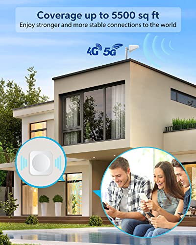 ZORIDA Cell Phone Signal Booster for Home Up to 5500 sq ft - Cell Phone Booster Boost 5G 4G LTE for All U.S. Carriers - Verizon, AT&T, T-Mobile, Sprint& More FCC Approved Cell Booster