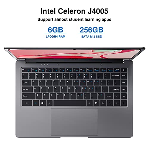 Coolby 2023 Windows 11 Laptop Computer, 14.1 inch Notebook PC with Intel J4005 Processor, 6GB DDR4 RAM / 256GB SSD, HD Display, WiFi, BT, Long -Lasting Battery for School, Business
